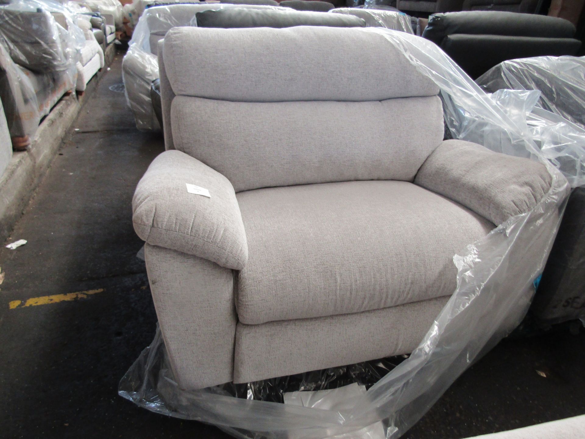 Cloud Static Love Chair Cloud Silver No Wood* RRP 599 Living Cloud Fabric Love Seat Power - Image 2 of 2