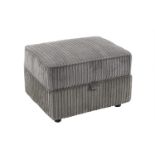 Gigi Storage Footstool Jumbo Cord Charcoal All Over Black Plastic Feet Acl RRP 330Gigi Storage