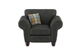 County Club Chair Rodeo Black Winnie Check Aqua Dark Foam RRP 530County Club ChairCounty Club