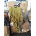 Pallet Containing :(APPROX) 64x Missguided Cold Shoulder Bardot Dress LS Slinky Marble Sizes 8 of