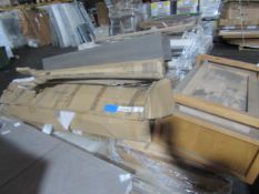 Pallet Of 10 Mixed Warehouse Clearance Items Which Includes Dining Tables Bedside Cabinet Towel