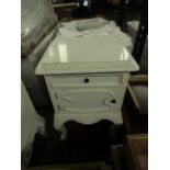 2 Drawer French Bedside Table, White RRP 150