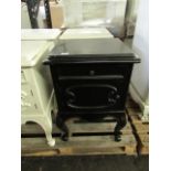 French 2 Drawer Bedside Table, Black. RRP 150