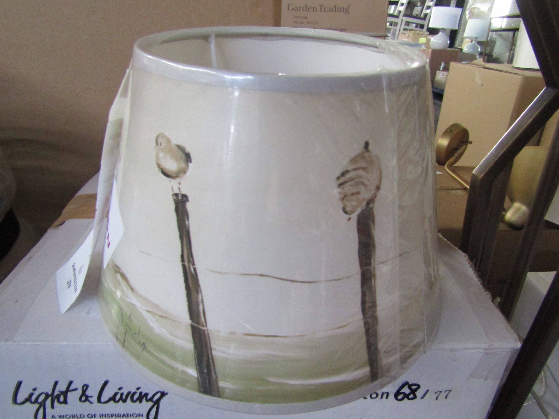 Coastal Birds Lampshade Small. Size: D20 x D13 x H13cm - RRP ?50.00 - New & Packaged. (335)