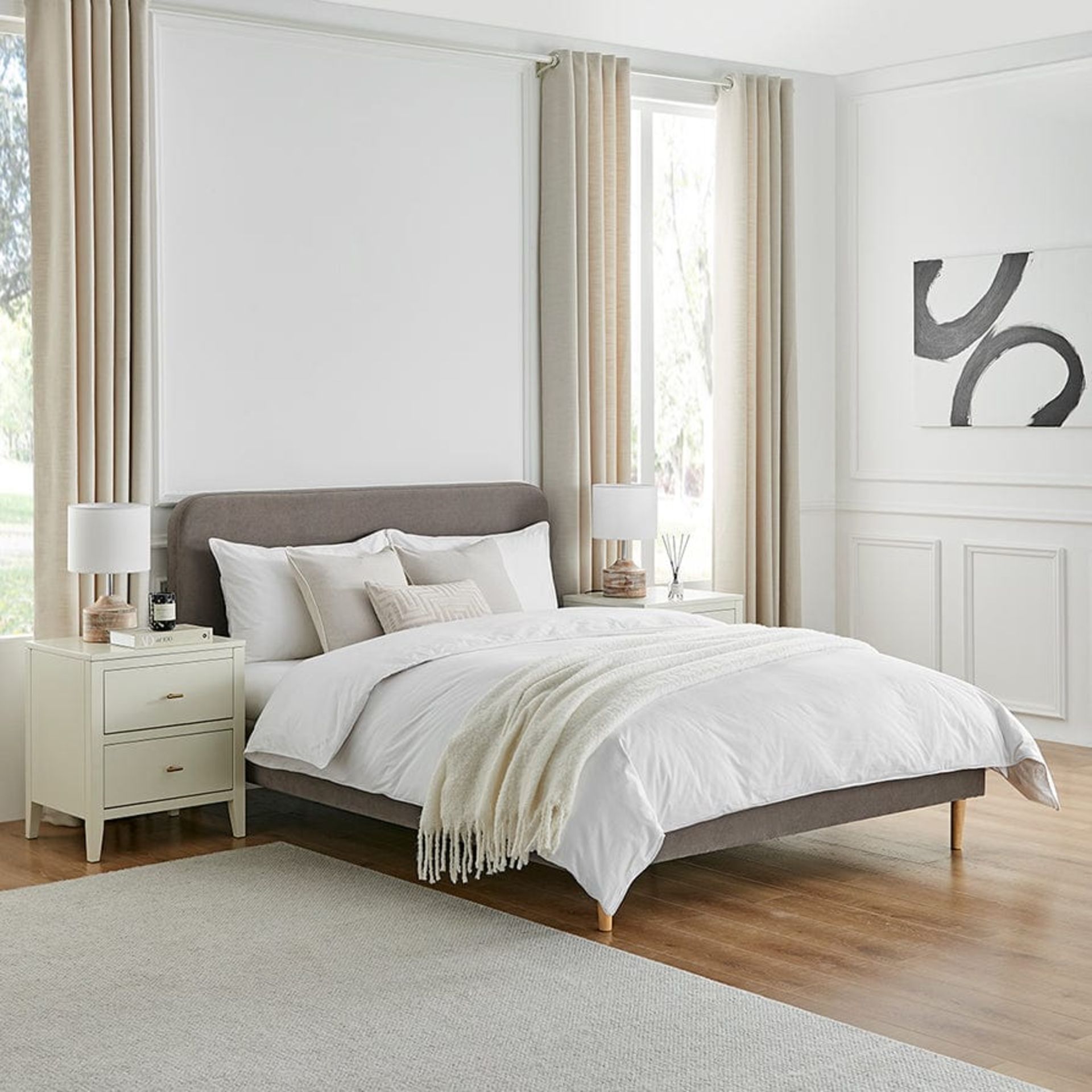 Dusk Ascot (Henley) Bed Frame Bed Double Cool Taupe RRP 379About the Product(s)Ascot Henley Bed