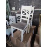 Oak Furnitureland Shay Painted Chair with Plain Charcoal Fabric Seat RRP 340.00 About the Product(s)