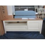 Dusk Edie 120cm TV Unit - Cream/Natural RRP 249 Edie 120cm TV Unit - Cream/Natural A touch of