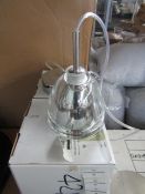 Nickel & Glass Dome Pendant Light. Size: H100 x D11.7cm - RRP œ174.00 - New & Boxed.