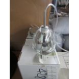 Nickel & Glass Dome Pendant Light. Size: H100 x D11.7cm - RRP œ174.00 - New & Boxed.