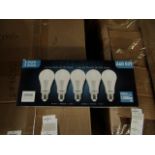 20x Packs of 5 Stanbow A60 E27 13w LED light bulbs, new and boxed