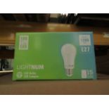 12x Packs of 15 Lightnum E27 13w LED light bulbs, new and boxed