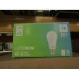 12x Packs of 15 Lightnum E27 13w LED light bulbs, new and boxed