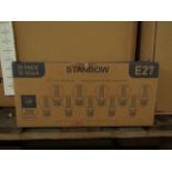 Pack of 10 Stanbow E27 4w L˜ED filament light bulbs, new and boxed