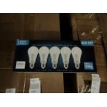 Pack of 5 Stanbow A60 E27 13w LED light bulbs, new and boxed