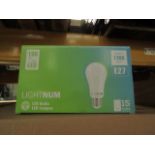 Pack of 15 Lightnum E27 13w LED light bulbs, new and boxed