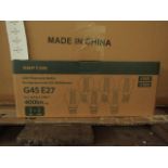 Pack of 6 Ampton G45 E27 4w L˜ED filament light bulbs, new and boxed