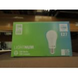 Pack of 15 Lightnum E27 13w LED light bulbs, new and boxed