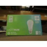 Pack of 15 Lightnum E27 13w LED light bulbs, new and boxed