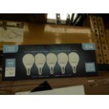 Pack of 5 Stanbow E14 5w LED light bulbs, new and boxed