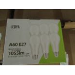 Pack of 6 Ledya A60˜ E27 13w LED light bulbs, new and boxed