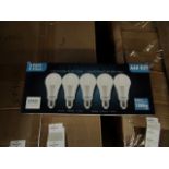 Pack of 5 Stanbow A60 E27 13w LED light bulbs, new and boxed