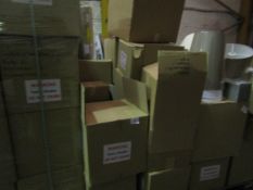 Pallet of Approx 60 Chelsom Light/Lamp Shades. All New & Packaged.Various designs, Colours &