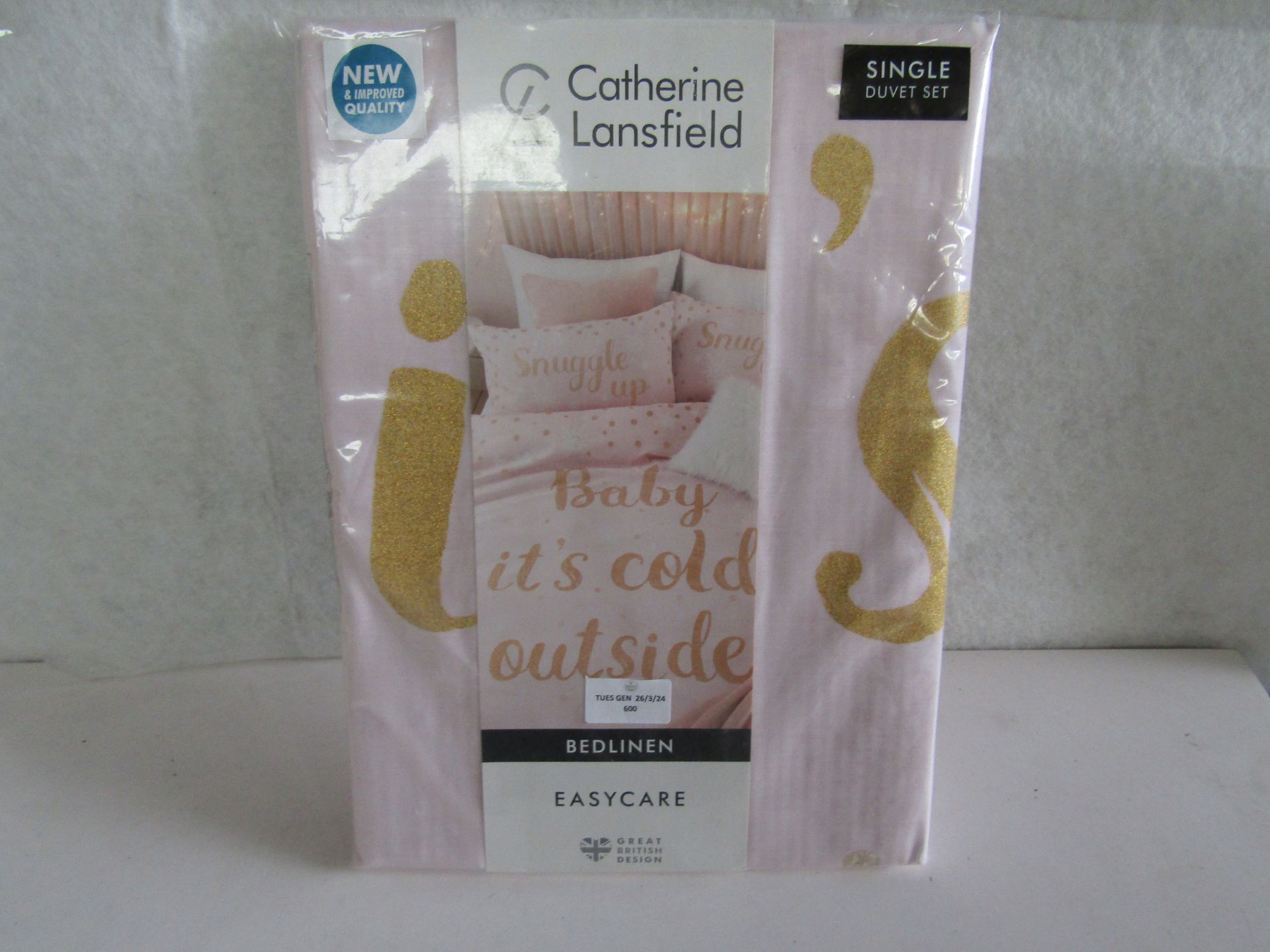 Catherine Lansfield - Baby It's Cold Outside Single Duvet Cover Set - New & Packaged.