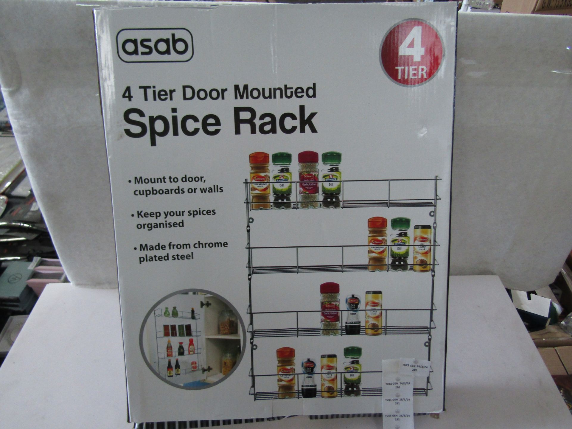 Asab - 4-Tier Spice Rack - Boxed.