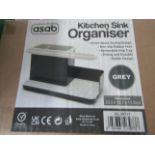 Asab - Grey Kitchen Sink Organiser - Boxed.