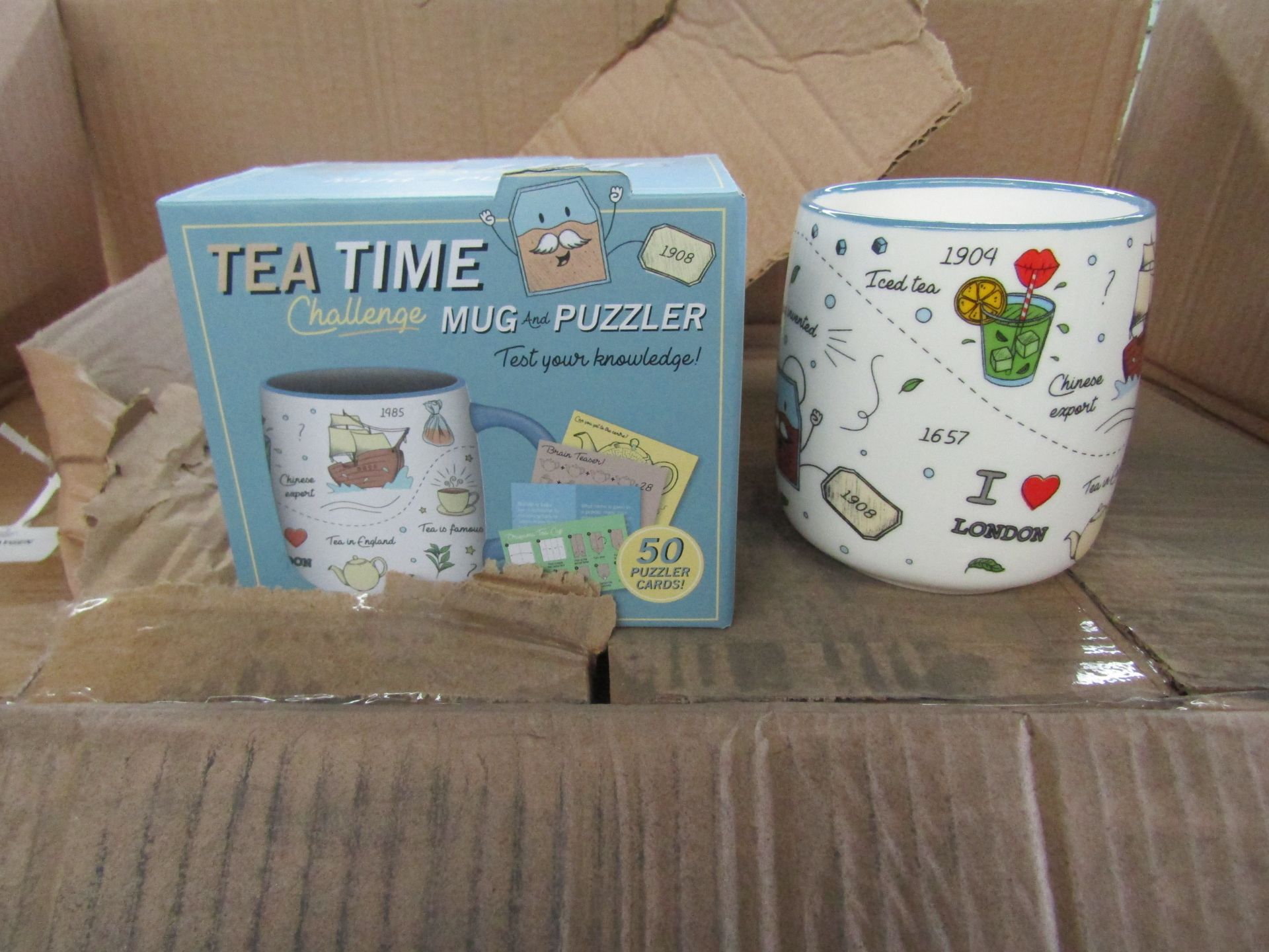 24x Teatime Challenge Puzzler - Includes 1x Mug & 50 Puzzler Cards - New & Boxed.