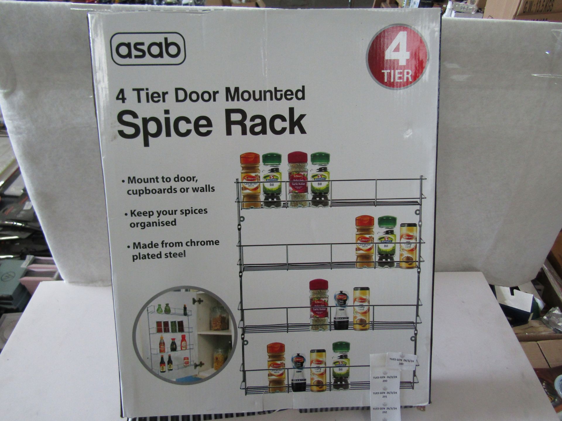 Asab - 4-Tier Spice Rack - Boxed.