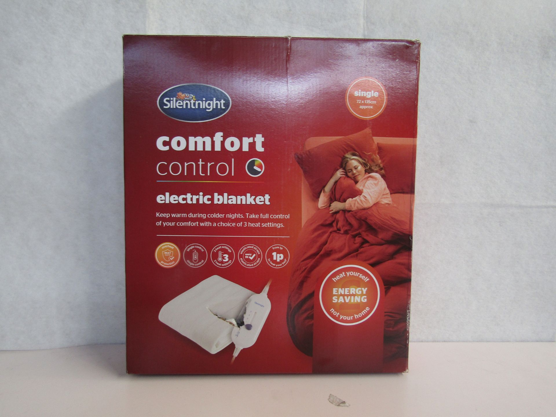 Silentnight - Comfort Control Electric Heated Blacket / Single - Untested & Boxed.