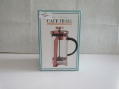 Premier Housewares - Cafetiere Rose Gold & Glass - Boxed.