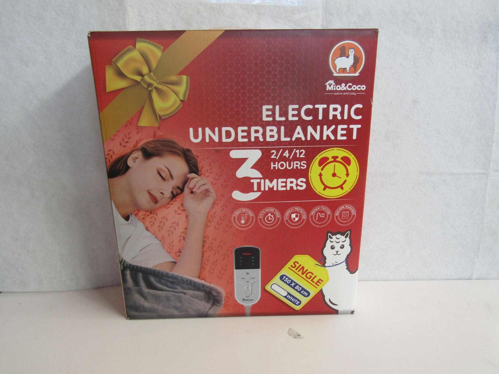 Mia & Coco - Electric Heated Underblanket / 150x80cm - Untested & Boxed.