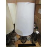 Chelsom Stockholm Table Lamp With Oyster 38cm Shade, Chrome & Smoked Glass - Good Condition &