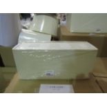 Box Of 4x Chelsom 36cm Rectangular Ivory/White Shades - New & Boxed.