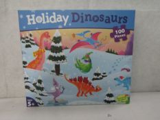 6x Peaceable Kingdom - Hoilday Dinosaurs 100-Pc Puzzles - New