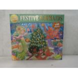 6x Peaceable Kingdom - Dazzling Gold Foil Festive Mermaids 100-Piece Puzzle - New & Boxed.