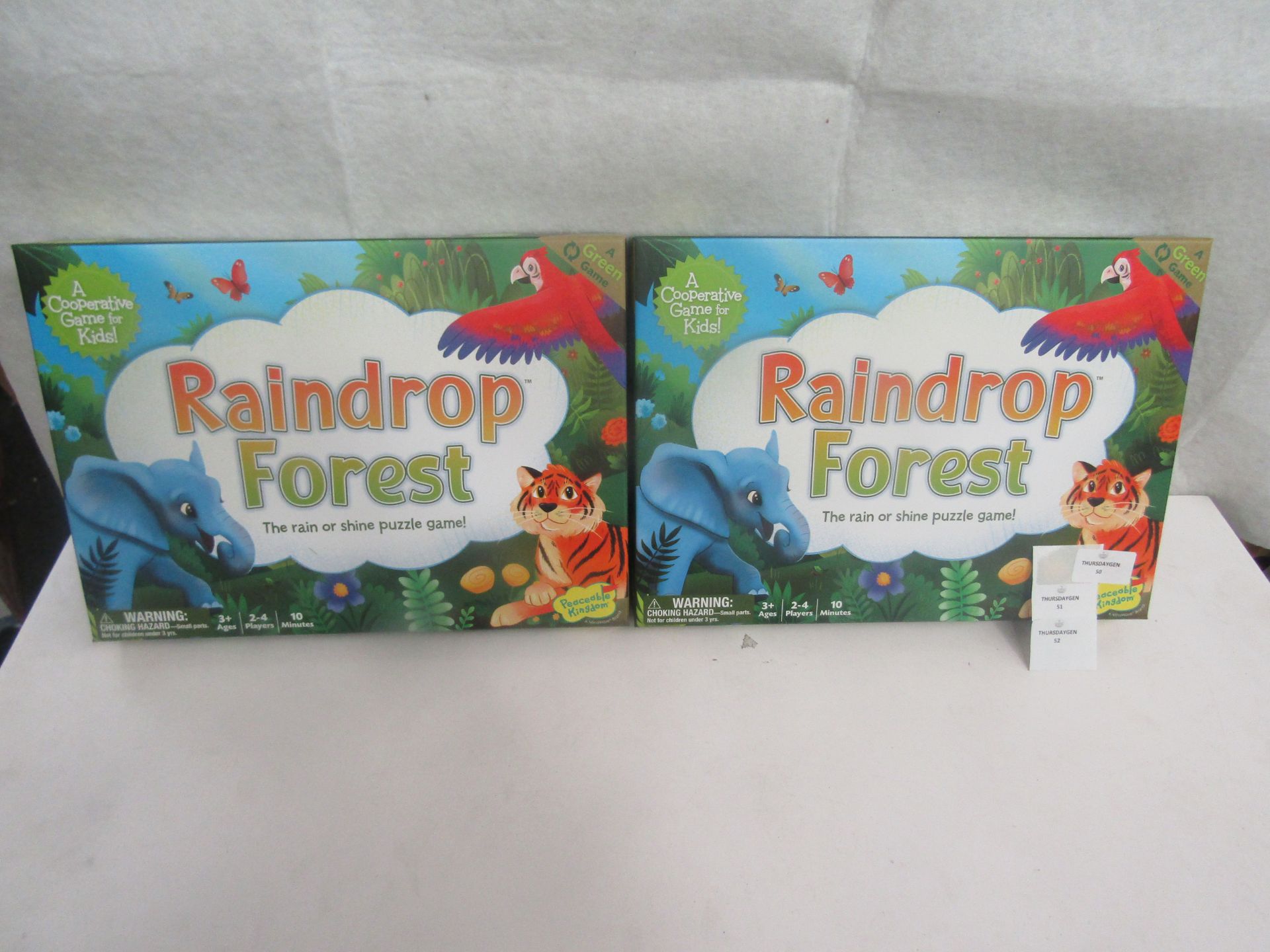 2x Peaceable Kingdom - Rainbow Forest Game - New.