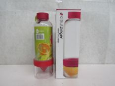 5x CitrusZinger - Infuser Water Bottles ( RED ) - New.