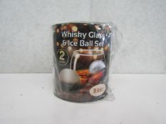 Mr.Brides - Whiskey Glass & Ice Ball Set - Boxed.