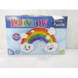 6x Peaceable Kingdom - Shimmery Rainbow Floor Puzzles 35 Pieces - New & Boxed.