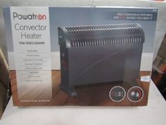 2x Powatron - Convector Heater - Untested & Boxed.