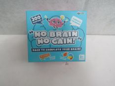 4x GamesRoom - "No Brain No Gain! " Game - New & Boxed.