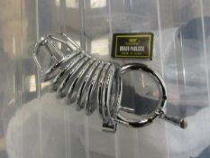 Box Of Approx 15x Stainless Steel Male Sprial Chastity Device - All New & Packaged.