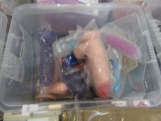 Box Of Approx 10x Dildos, Sizes May Vary From Large To XXL, Coulours Will Vary, See Image.