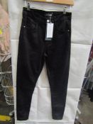 2x Sosandar Regular Leg Perfect Skinny Jeans, 12 Black, New & Packaged.