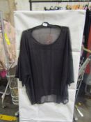 Missguided Plus Mesh Oversized T Shirt Black, Size: 24 - Good Condition.