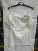 2x Pretty Little Thing Bridal White Cup Dress Detail Drape Sleeve Bodycon Dress- Size 12, New &