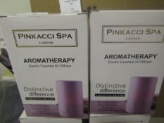 2x Pinkacci Spa London Aromatherapy Electric Essential Oil Diffuser - New & Boxed.